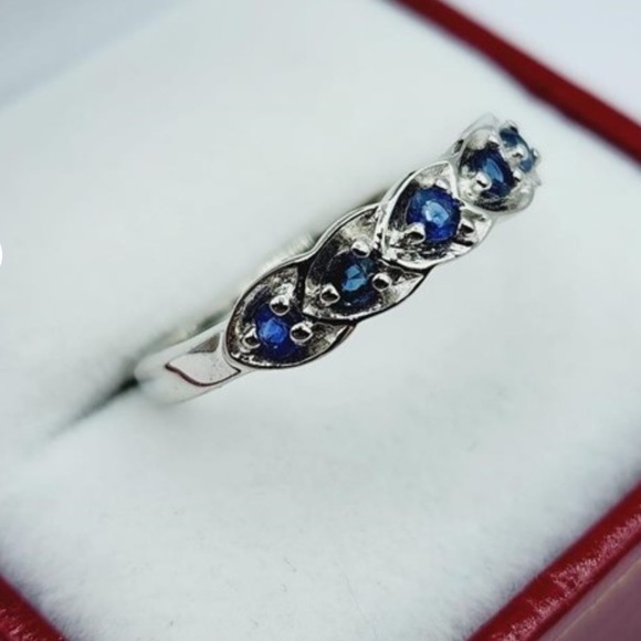 New In Box! Sterling & Sapphire Ring! - Picture 3 of 5